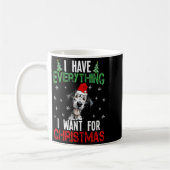 Ik heb alles wat ik wil voor Kerstmis Dalmatische  Koffiemok (Links)