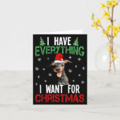 Ik heb alles wat ik wil voor Kerstmis Doberman XM Kaart (Gele Bloem)