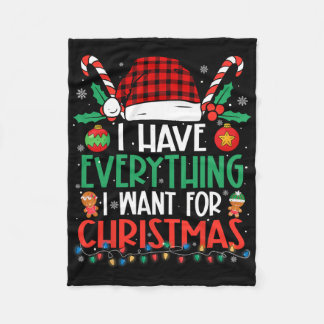 Ik heb alles wat ik wil voor Kerstmis, ik ben het Fleece Deken