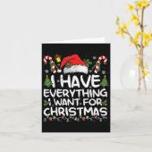 Ik heb alles wat ik wil voor Kerstmis, ik ben het  Kaart (Gele Bloem)