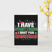 Ik heb alles wat ik wil voor Kerstmis, ik ben het  Kaart (Gele Bloem)