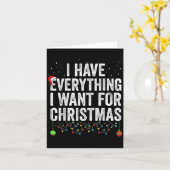 Ik heb alles wat ik wil voor Kerstmis, ik ben het Kaart (Gele Bloem)