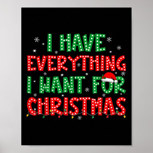 Ik heb alles wat ik wil voor Kerstmis, ik ben het Poster (Voorkant)