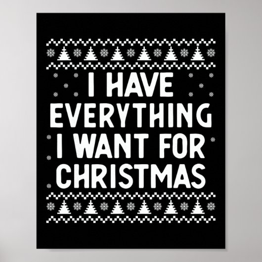Ik heb alles wat ik wil voor Kerstmis, ik ben het Poster (Voorkant)