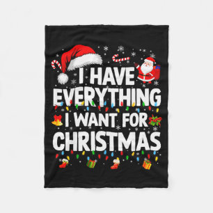 Ik heb alles wat ik wil voor Kerstmis Koppel Xmas Fleece Deken