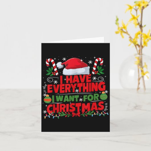 Ik heb alles wat ik wil voor kerstparen kaart (Gele Bloem)