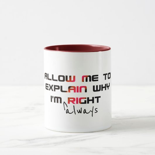 Ik heb altijd gelijk Grad Mug - Grappige afstudeer Mok (Midden)