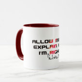Ik heb altijd gelijk Grad Mug - Grappige afstudeer Mok (Voorkant links)