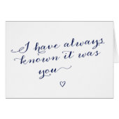 Ik heb altijd geweten dat jij een bruiloft was. (Voorkant Horizontaal)