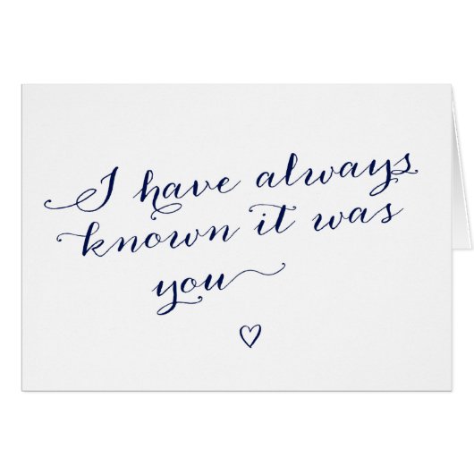 Ik heb altijd geweten dat jij een bruiloft was. (Voorkant Horizontaal)