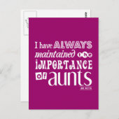 Ik heb altijd het belang van tantes behouden briefkaart (Voorkant / Achterkant)