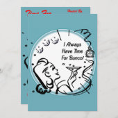 Ik heb altijd tijd voor Bunco door Artinsped Kaart (Voorkant / Achterkant)