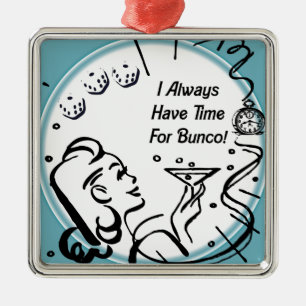 Ik heb altijd tijd voor Bunco door Artinsped Metalen Ornament