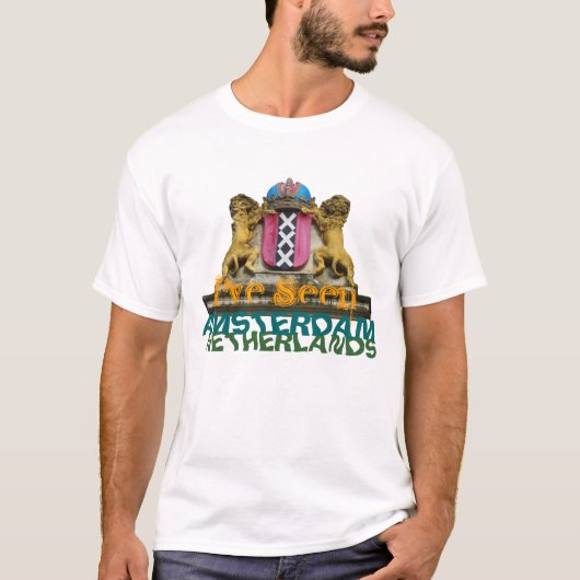 Ik heb Amsterdam Coat of Arms Text T-Shirt gezien (Voorkant)