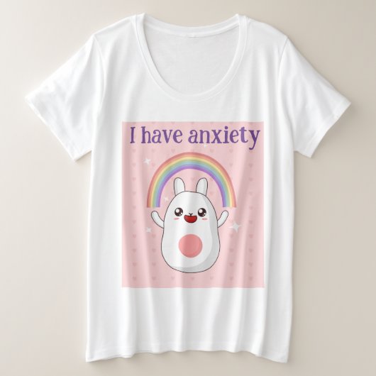 Ik heb angst grote maat t-shirt (Design voorkant)