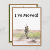 Ik heb Arizona Woestijn Nieuw Adres verplaatst Aankondigingskaart (Voorkant / Achterkant)