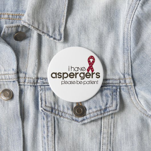Ik heb Aspergers Ronde Button 7,6 Cm (In situ)