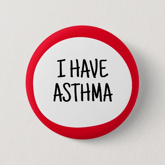 Ik heb Astma, Verborgen Beperking Bewustzijn Ronde Button 5,7 Cm (Voorkant)