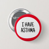 Ik heb Astma, Verborgen Beperking Bewustzijn Ronde Button 5,7 Cm (Voorkant /achterkant)