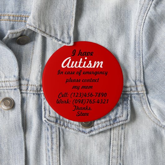 Ik heb Autism Button (In situ)