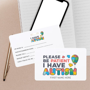 Ik heb Autism ID Vibrant gepersonaliseerd Badge