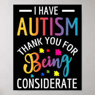 Ik heb autisme autistisch voor kinderen poster
