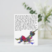 Ik heb autisme briefkaart (Staand voorkant)