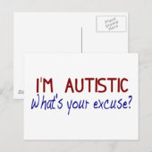 Ik heb autisme briefkaart (Voorkant / Achterkant)