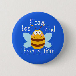 Ik heb autisme Cute Blue Awareness Ronde Button 5,7 Cm