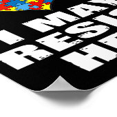 Ik heb autisme ik kan weerstaan hulp jongens en me poster (Hoek)