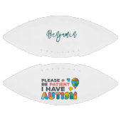 Ik heb autisme kleurrijk gepersonaliseerd american football (Panelen)