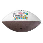 Ik heb autisme kleurrijk gepersonaliseerd american football (Gedraaid 270)