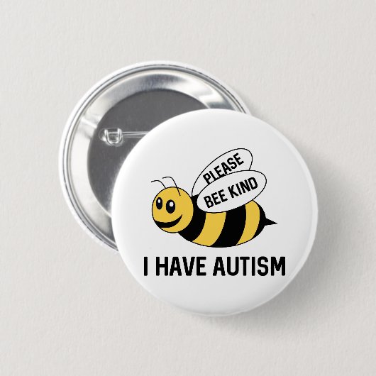 Ik heb autisme ronde button 5,7 cm (Voorkant /achterkant)