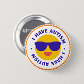 Ik heb autisme ronde button 5,7 cm (Voorkant /achterkant)