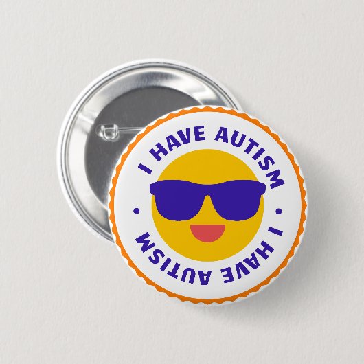 Ik heb autisme ronde button 5,7 cm (Voorkant /achterkant)