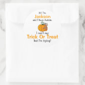 "Ik heb Autisme"-Trick or treat stickers (Tas)