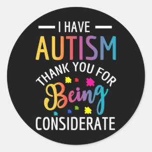 Ik heb autisme voor kinderen ronde sticker