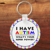 Ik heb autisme. Wat is je superkracht? Sleutelhanger (Voorkant)