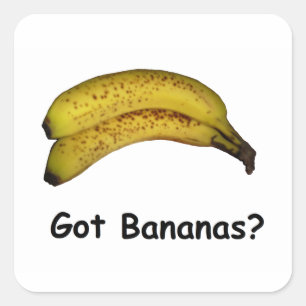 Ik heb bananen vierkante sticker