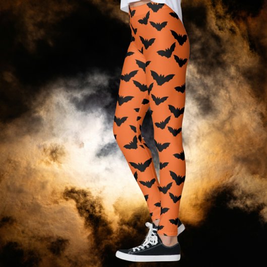 Ik heb Batty Oranje Black Bats Leggings