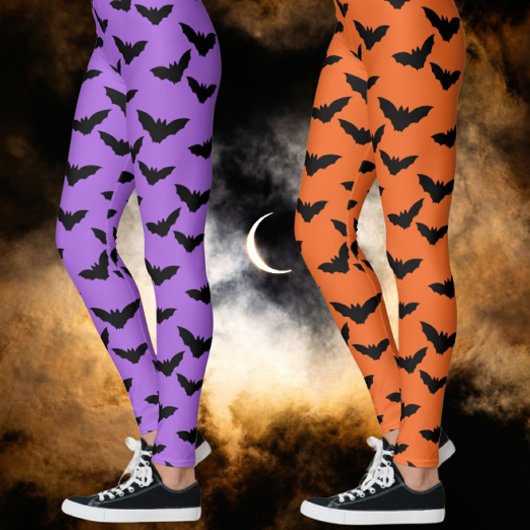 Ik heb Batty Oranje Black Bats Leggings