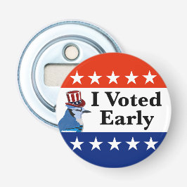 Ik heb begin 2026 gestemd button flesopener