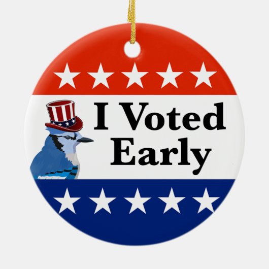 Ik heb begin 2026 gestemd keramisch ornament (Achterkant)