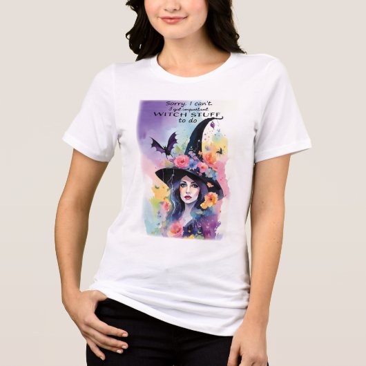 Ik heb belangrijke heksendingen te doen Halloween Tri-Blend Shirt (Voorkant)