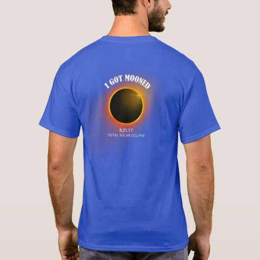 Ik heb bemand T-Shirt Blue Total Solar Eclipse 201 (Achterkant)