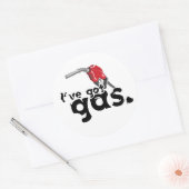 Ik heb benzine ronde sticker (Envelop)