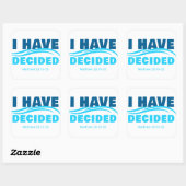 Ik heb besloten - Christelijke geloofsdoop Matteüs Vierkante Sticker (Vel)