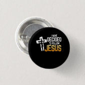 Ik heb besloten Jezus Faithcross God Reli te volge Ronde Button 3,2 Cm (Voorkant /achterkant)