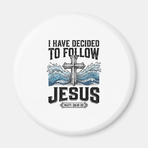 Ik heb besloten Jezus te volgen Vintage T-shirt Magneet