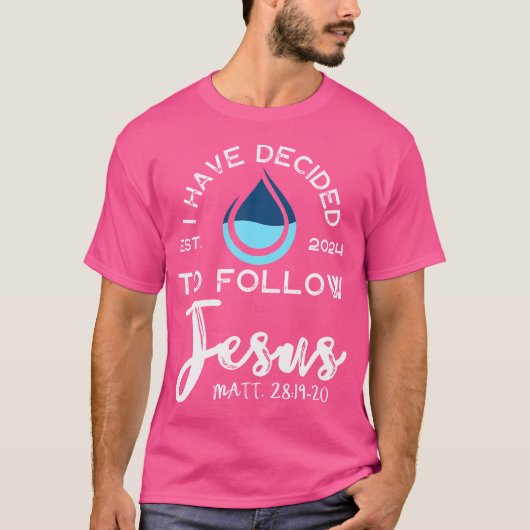 Ik heb besloten om Jesus 2024 Black te volgen T-shirt (Voorkant)